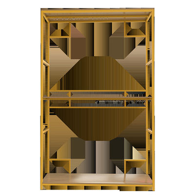 Çift Katmanlı 255mm Derinlik 407mm Yükseklik Giyim Organizatör Raf Kilitli Vitrin