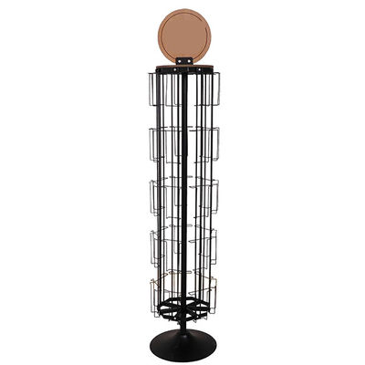 L1680mm W350mm Dönen Perakende Teşhir Standı, Dönen Kartpostal Ekran Metal