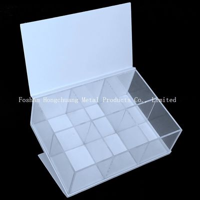 250mm Uzunluk 220mm Genişlik Şeffaf Akrilik Saklama Kutusu, Kapaklı Şeffaf Akrilik Mücevher Kutusu