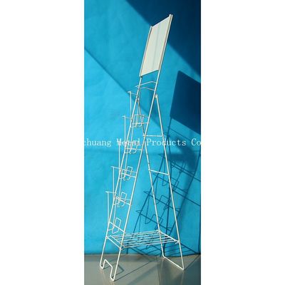 Taşınabilir TUV Onayı H1000mm Metal Dergi Vitrin, Beyaz Kitap rafları