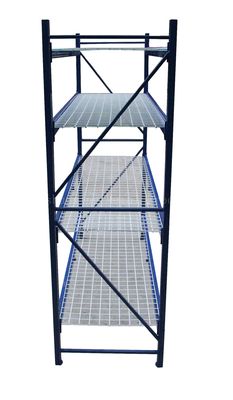 1880mm Uzunluk 600mm Genişlik Depo Depolama Rafları Mavi Renk
