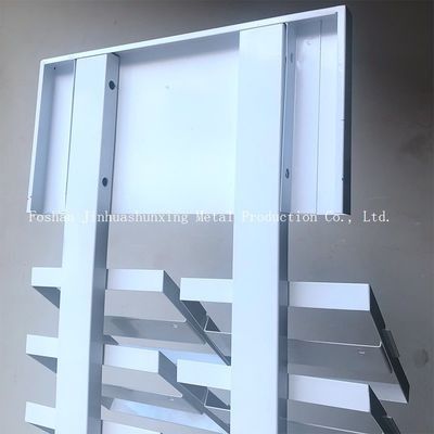 2050mm Yükseklik 320 * 480 mm Örnek Vitrin, Beyaz Camlı Vitrinler