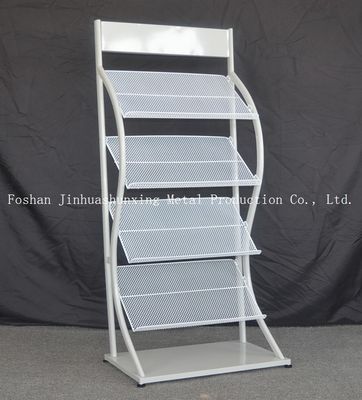 H1500mm L480mm dört lastik Metal Dergi, gazeteler Kitapçı, Reklam için Vitrin