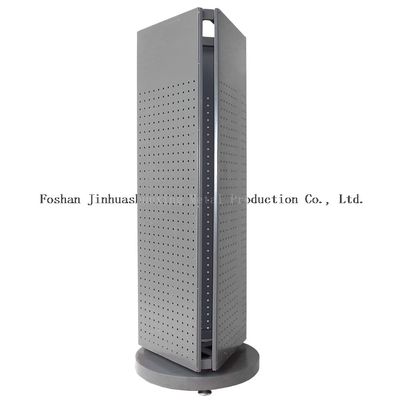 Kararlı L400mm W400mm Zemin Ayaklı Pegboard Spinner Rafı 3 Taraf