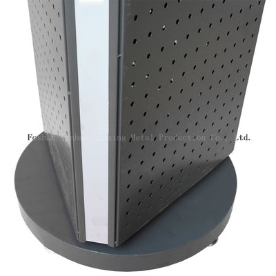 Kararlı L400mm W400mm Zemin Ayaklı Pegboard Spinner Rafı 3 Taraf