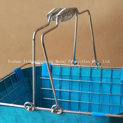 135mm Yükseklik 285mm Modern Çiftlik Evi Dekoru Banyo için Pazar Tarzı Tel Sepet, kulplu mutfak, bez çanta