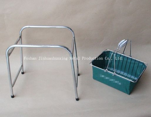 Yeşil Renk W215mm L285mm Banyo için Tel Sepet, Kulplu Mutfak, Taban, Bez Çanta