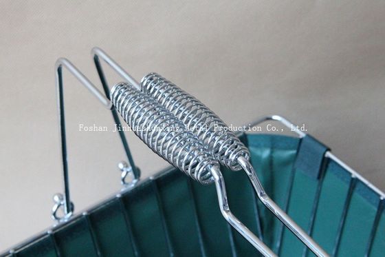 Yeşil Renk W215mm L285mm Banyo için Tel Sepet, Kulplu Mutfak, Taban, Bez Çanta