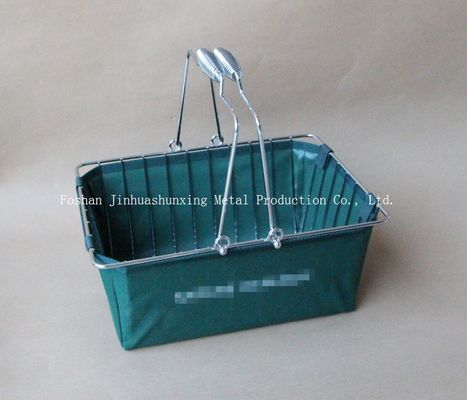 Yeşil Renk W215mm L285mm Banyo için Tel Sepet, Kulplu Mutfak, Taban, Bez Çanta