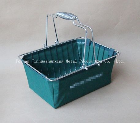 Yeşil Renk W215mm L285mm Banyo için Tel Sepet, Kulplu Mutfak, Taban, Bez Çanta
