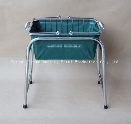 Yeşil Renk W215mm L285mm Banyo için Tel Sepet, Kulplu Mutfak, Taban, Bez Çanta
