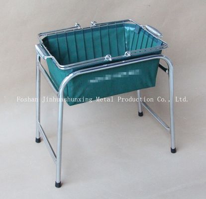 Yeşil Renk W215mm L285mm Banyo için Tel Sepet, Kulplu Mutfak, Taban, Bez Çanta