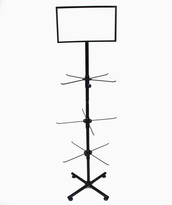 Telefon Kılıfı için 3 Katlı 550mm Genişlik 1780mm Yükseklik Dönen Ekran Rafı