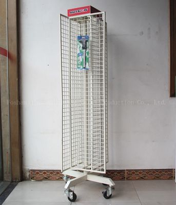 Removale 1650mm Yüksek 600mm Uzun Dönen Vitrin Beyaz Tel