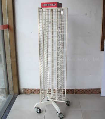 Removale 1650mm Yüksek 600mm Uzun Dönen Vitrin Beyaz Tel