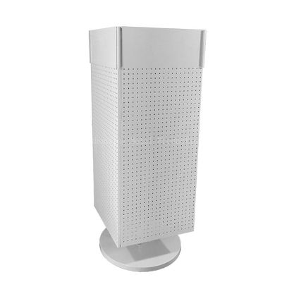 540mm Uzunluk 1440mm Yükseklik Dönen Vitrin, Dönen Pegboard Ekran Dört Taraflı