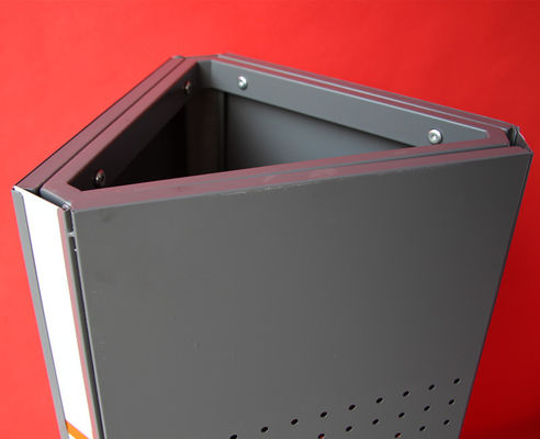 Metal Gri 1100mm Yükseklik 400mm Uzunluk Dönen Vitrin 3 Tarafı