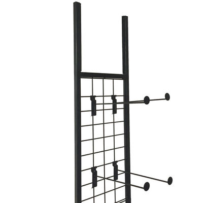 300mm Genişlik 1800mm Yükseklik Giyim Organizatör Rafı, Chappal Asma Standı siyah