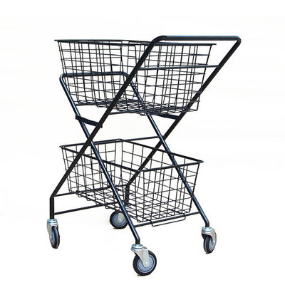 İki Katmanlı H950mm W600mm Spor Ekipmanları Depolama Rafı, Tenis Topu Arabası Katlanabilir