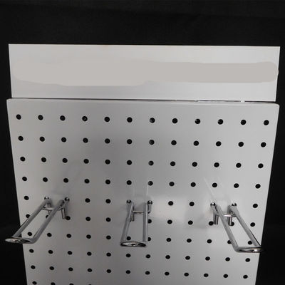 Özel Logo 380mm Genişlik 589mm Yükseklik Pegboard Alet Rafı Zemin Ayakta