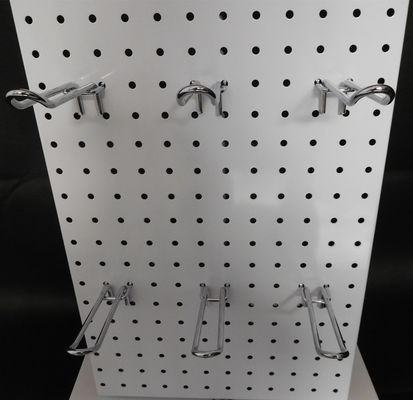Özel Logo 380mm Genişlik 589mm Yükseklik Pegboard Alet Rafı Zemin Ayakta