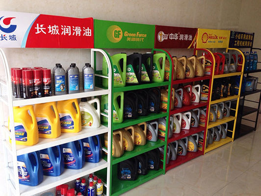 Özel raflı süpermarket Araba Aksesuarları Vitrin Raf Yeşil Sarı Beyaz