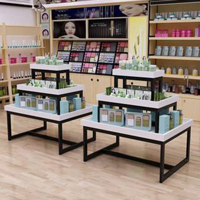 Süpermarket Üç Katlı Promosyon Masası Anne ve Çocuk Mağazası Kozmetik İstifleme Teşhir Dolabı