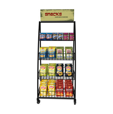 900 * 400 * 2000mm Soda Snack Süpermarket Teşhir Rafları, Süpermarket İçin Çelik Raf