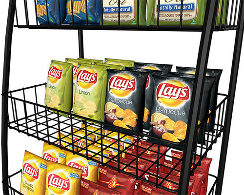 900 * 400 * 2000mm Soda Snack Süpermarket Teşhir Rafları, Süpermarket İçin Çelik Raf