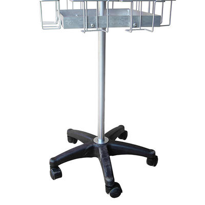 Tekerlekler ile Dört Taraflı 1680mm Yüksek 485mm Geniş Dönen Ekran Rafı