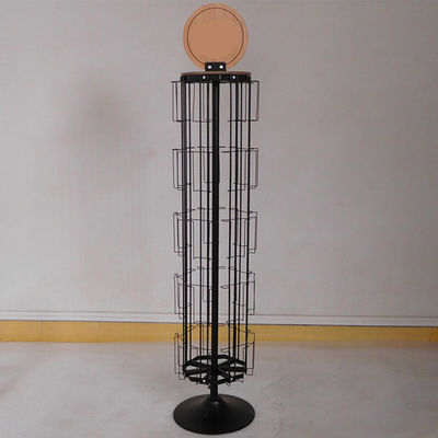 L1680mm W350mm Dönen Perakende Teşhir Standı, Dönen Kartpostal Ekran Metal
