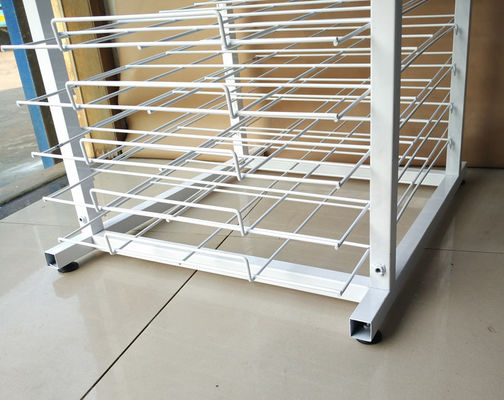 Broşür Kağıt Sıralama Rafı RAL Renkli Süpermarket Teşhir Rafları 40kg Kapasite