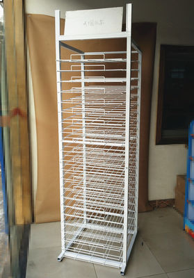 Broşür Kağıt Sıralama Rafı RAL Renkli Süpermarket Teşhir Rafları 40kg Kapasite