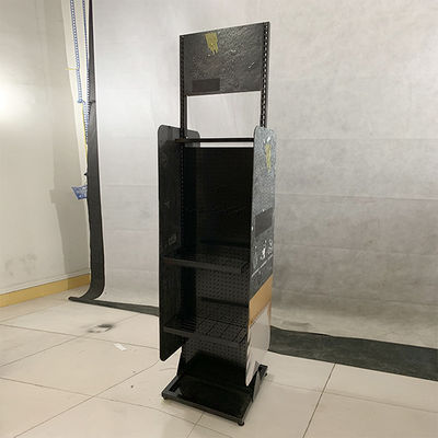 Depolama için Siyah Renkli D500mm H2000mm Ekran Raf Standı
