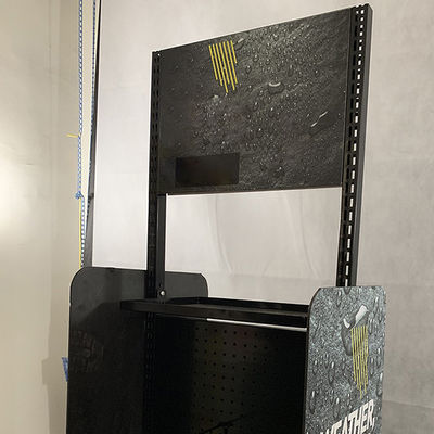 Depolama için Siyah Renkli D500mm H2000mm Ekran Raf Standı