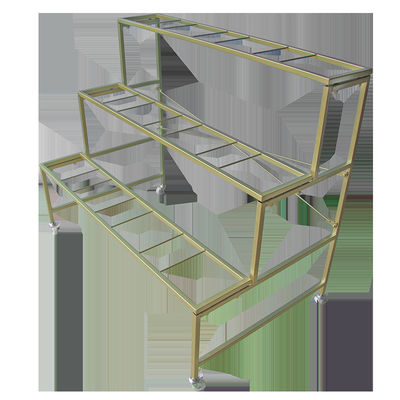 Hareketli 796mm Yükseklik 590mm Derinlikli Çiçek Vitrin Üç Katmanlı