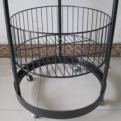 Metal Siyah Silindir 497mm Dia Bakkal Vitrin 1080mm Yükseklik