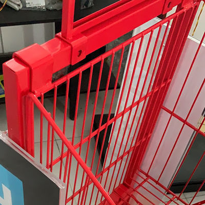 Çerezler Şeker İçin Mesh Tel Kırmızı Renkli 400mm Uzunluk Süpermarket Teşhir Rafları