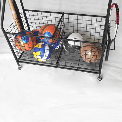Top Tıbbı İçin Çıkarılabilir Siyah Spor Ekipmanları Depolama Rafı