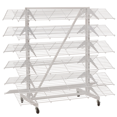 12 Raflı Çift Taraflı Merchandiser Vitrin 3 &quot;Tekerlekler